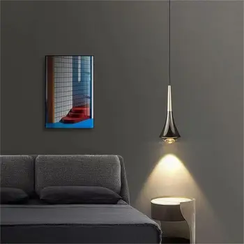  Современная светодиодная выдвижная подвесная люстра Креативный и простой дизайн, идеально подходящий для спальни, бара и небольших помещений, подвесной светильник