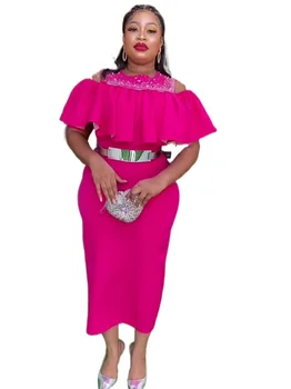 Элегантные Африканские Платья для Женщин, Летняя Африканская Одежда, Плюс Размер, Платье для Свадебной вечеринки, Дашики, Анкара, Офисные Женские Наряды, Халат