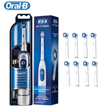  Электрическая зубная щетка Oral B Sonic, вращающаяся Прецизионная Глубокая чистка зубов, белая DB4010, Зубная щетка для взрослых + сменная головка для щетки 4/8