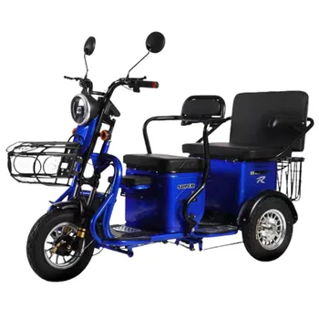  Электрический трехколесный велосипед 48/60 В, литиевая батарея мощностью 600-1000 Вт, самокат с двойным тормозом, гидравлическая амортизация