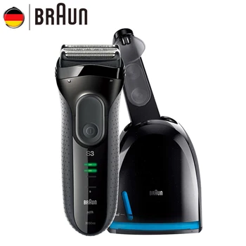  Электробритва Braun Series 3 3050CC, перезаряжаемая электробритва для мужчин, Моющаяся для бритья волос, Средства личной гигиены