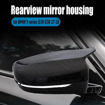  Яркие Высококачественные боковые крышки зеркал заднего вида с рисунком из углеродного волокна LHD Замена для BMW 5 серии G30 G38 17-18 M Style